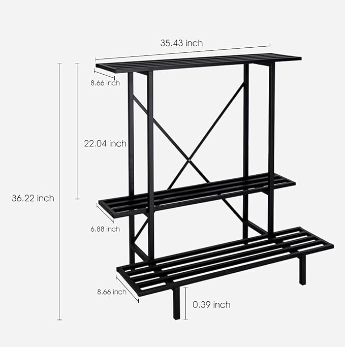 Zhongma 3 Tier Plant Stand Space-Saving Heavy Duty Plant Holder - Image 6