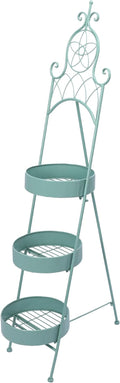 Plant Stands Indoor 3 Tie Green Metal Corner Shelf Plant Pot Holder Planters by Chonsun
