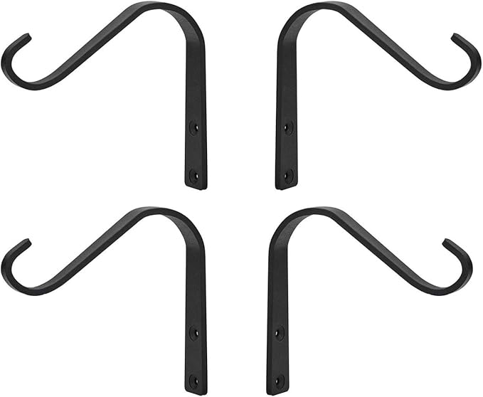 Plant Hooks 5 Inch, Rustic Cast Iron Wall Hooks by HERNGEE