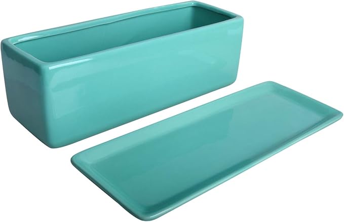 Vencer 12 Inch Rectangular Modern Minimalist Ceramic Succulent Planter Pot - Image 3