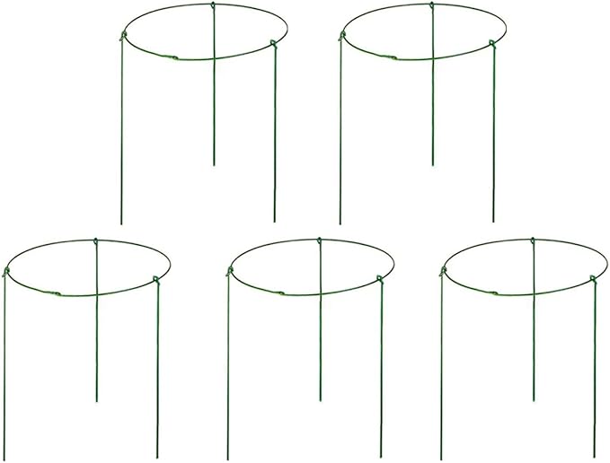 Hanobo 5 Pack Garden Plant Support Rings by Hanobo