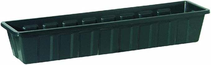 Root & Vessel Poly-Pro Plastic Flower Box Planter, Hunter Green by Novelty