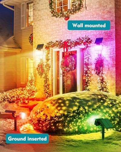 Solar Spot Lights Outdoor Waterproof IP65, RGB Halloween 7 Modes Christmas - Image 5