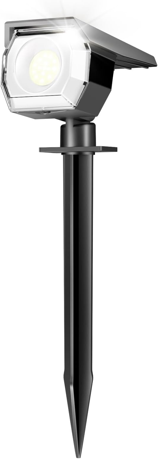 Peasur 1 Pack Solar Spot Lights Outdoor, Solar Spotlights Outdoor Waterproof by Peasur