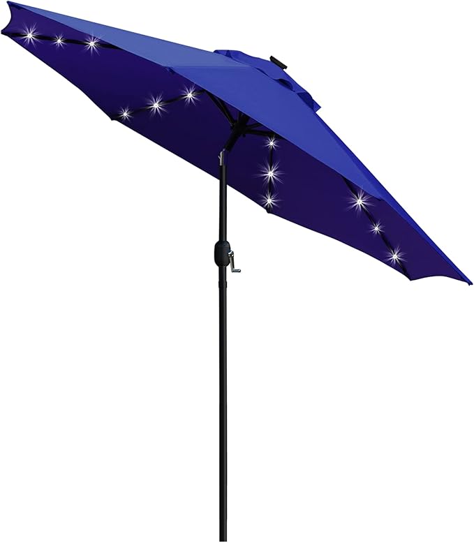 Sunnyglade 9' Solar LED Lighted Patio Umbrella by Sunnyglade