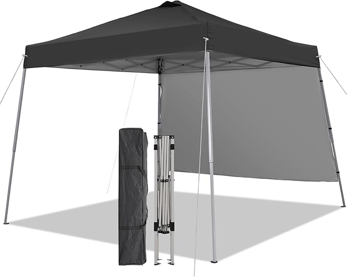 Canopy Tent, 10X10 FT Pop Up Canopy Outdoor Tent Slant Legs by Oneofics