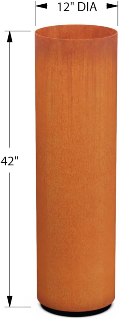PLANTERCRAFT Corten Steel Metal Planter Box, Round Sizes, Modern Garden Steel - Image 5