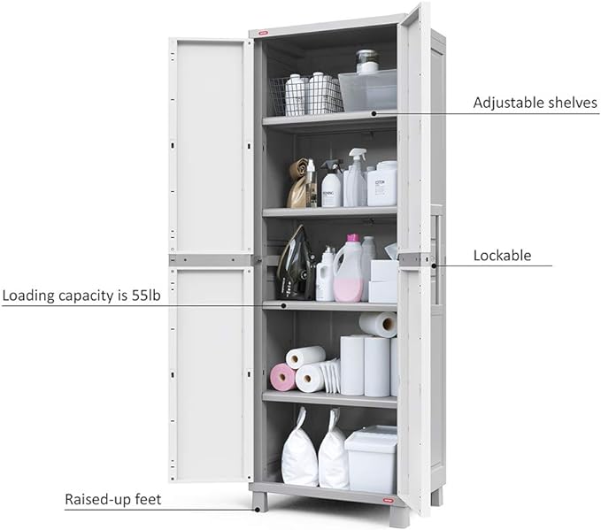Keter Storage Cabinet with Doors and Shelves - Image 6