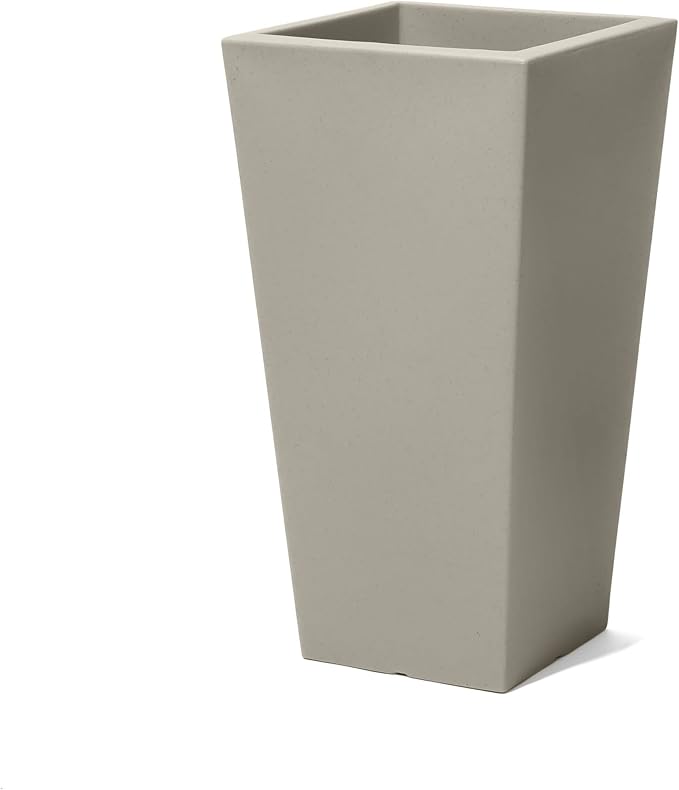 Step2 Tremont Tall Square Tapered Planter, Indoor/Outdoor Plants, Efficient by Step2