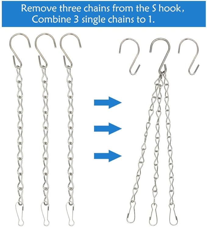 YINGFENG 10 Pack 9.5 Inch Silver Hanging Chains - Image 6