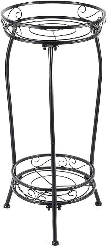 Plant Stand Indoor Outdoor，Tall Black Metal Rustproof Stable Plant Stands，2 by KavliumPlantStand