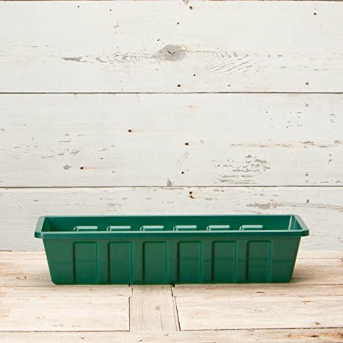 Root & Vessel Poly-Pro Plastic Flower Box Planter, Hunter Green - Image 2