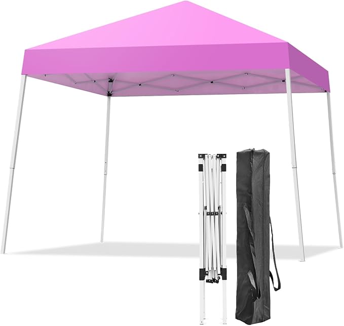 Canopy Tent, 10X10 FT Pop Up Canopy Outdoor Instant Tent Slant Legs by Oneofics