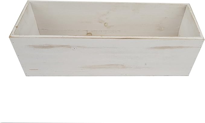 Efavormart 18"x6" Whitewash Wood Planter Box - Image 6