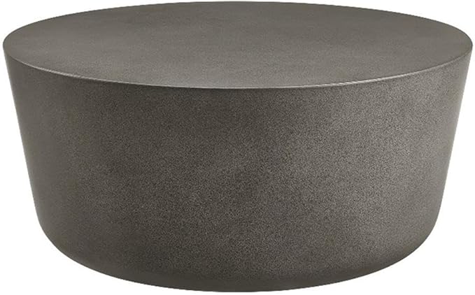 Modway Brion 34 Inch Round Concrete Coffee Table – Indoor/Outdoor Tapered by Modway