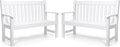 Stoog Outdoor Benches Set of 2, All-Weather HIPS Plastic Garden Bench by Stoog