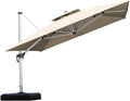 PURPLE LEAF 11 Feet Double Top Deluxe Square Patio Umbrella Offset Hanging by PURPLELEAF