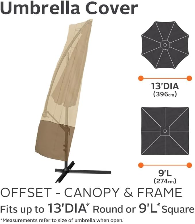 Classic Accessories Veranda Water-Resistant 13 Foot Offset Patio Umbrella & - Image 3