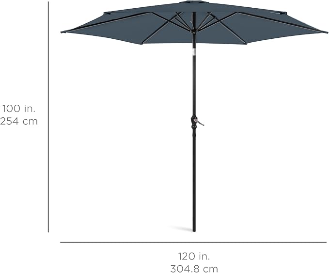 Best Choice Products 10ft Outdoor Table Compatible Steel Polyester Market Patio - Image 7