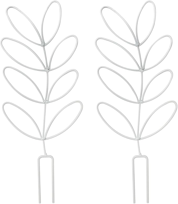 2Pack Indoor Plant Trellis Metal Wire Garden Trellis ，Small Climbing Leaf Shape by kvzvk