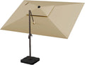 9' X 12' Patio Umbrellas Double Top Large Rectangle Umbrella Heavy Duty by ORYNTREX