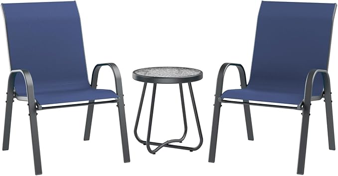 UDPATIO Patio Dining Set of 3, Outdoor Table and Chairs Set by UDPATIO
