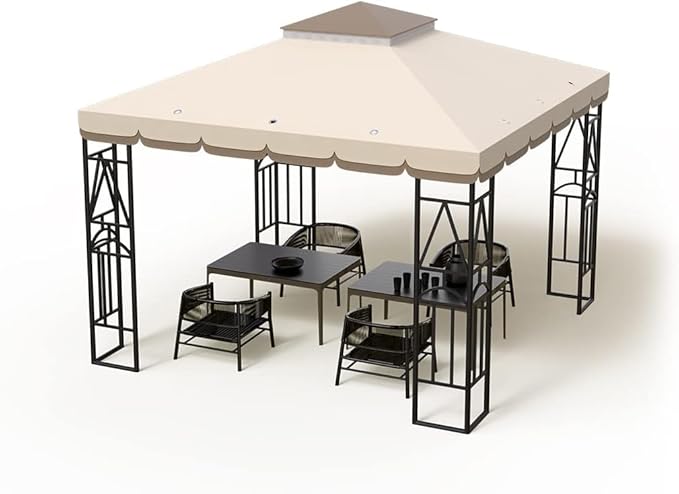10x10 Canopy Replacement Top Double Tiered Gazebo Cover - Image 7