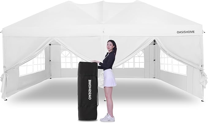 OASISHOME Pop-up Gazebo Canopy Tent 10'x20' by OASISHOME