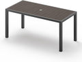 67" HDPS Outdoor Patio Dining Table, Aluminum-Edged Outdoor Dining Table by Vexwalx
