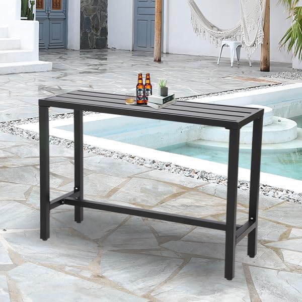 Outdoor Bar Table, Patio Console Pub Height Tables - Image 2