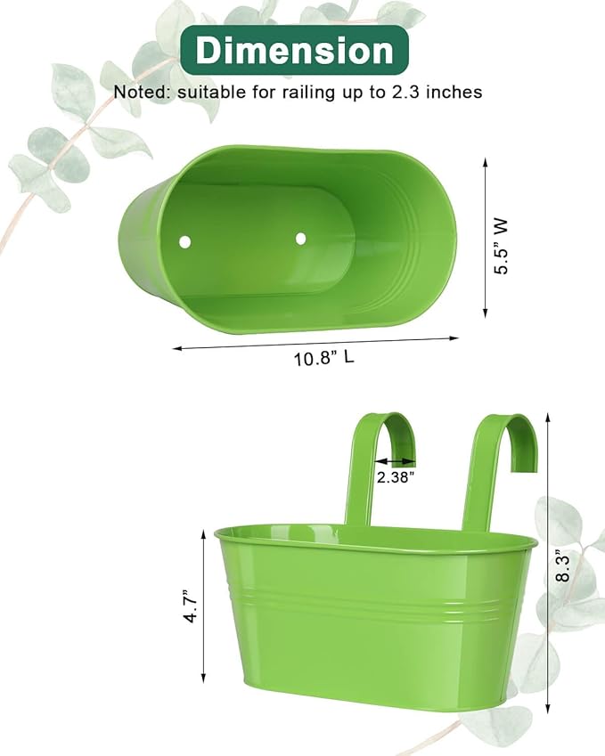 Metal Railing Planter for Outdoor Plants - Image 2
