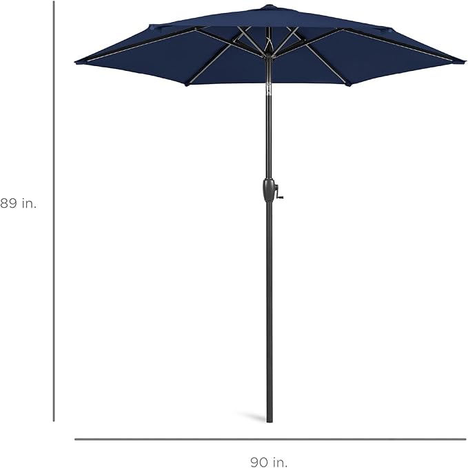 Best Choice Products 7.5ft Heavy-Duty Round Outdoor Market Table Patio Umbrella - Image 7