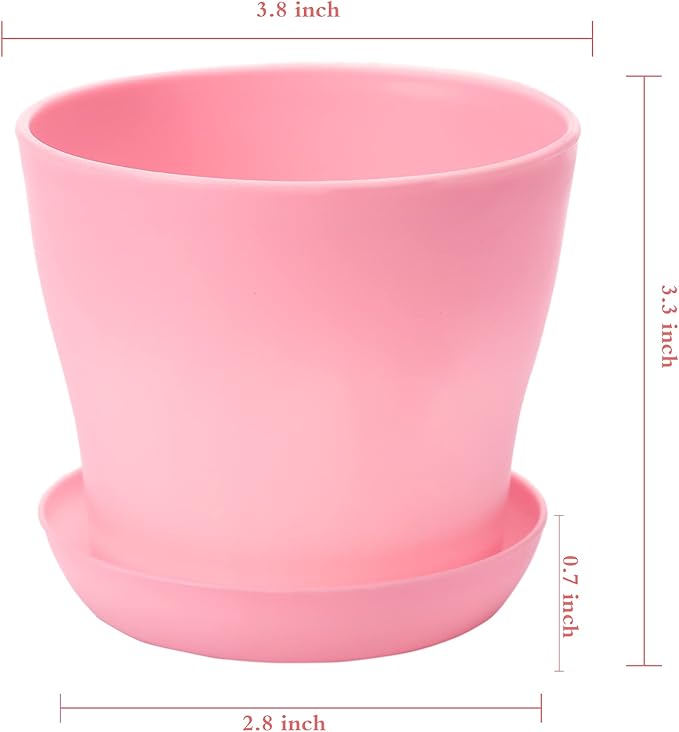 TDHDIKE 10 Pcs Plastic Planters Indoor Flower Plant Pots, Mini Flower Seedlings - Image 2