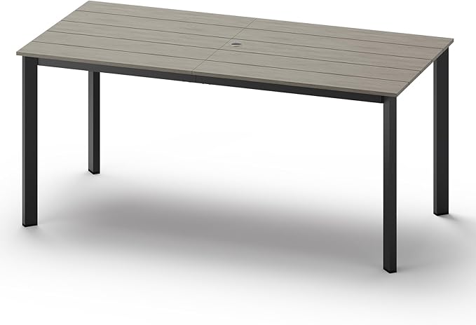 Outdoor Patio Dining Table, HDPS & Aluminum Outdoor Table by ComfCove
