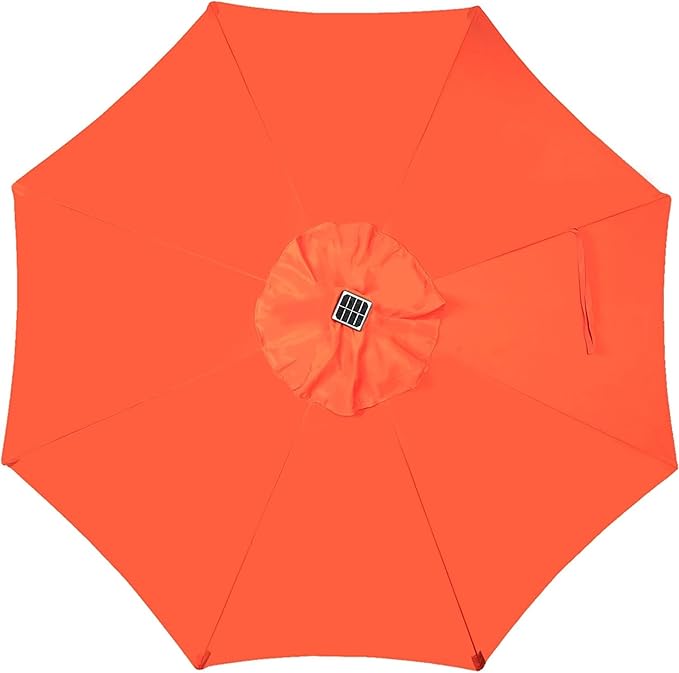 Blissun 9 ft Solar Umbrella, 32 LED Lighted Patio Umbrella, Table Market - Image 3