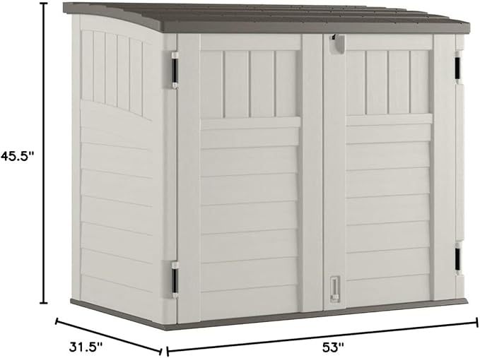 Suncast 4 Pack 34 Cu Ft Capacity Horizontal Outdoor Storage Shed - Image 7