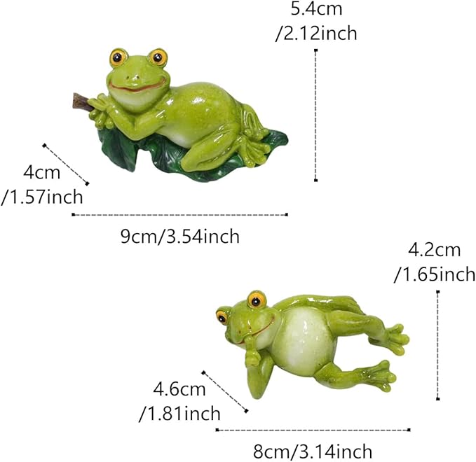 Set of 2 Funny Frog Statues Outdoor Flower Pot Hugger, Resin Hanging Frog - Image 6