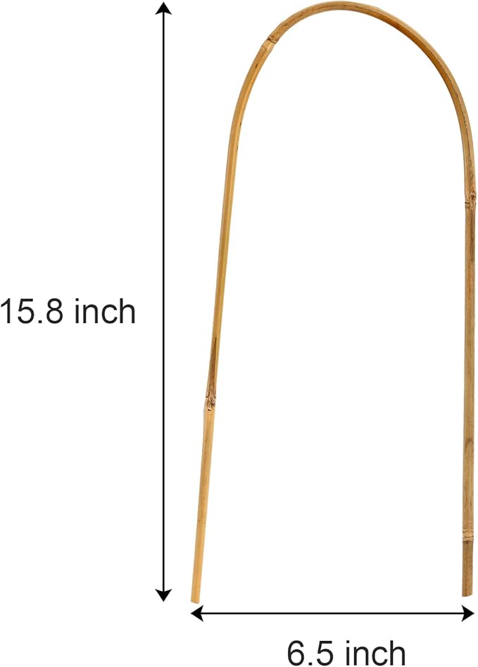 Coloch 20 Pack Bamboo U Trellis Support, 16 Inch U Loop Plant Stake Arch Garden - Image 2