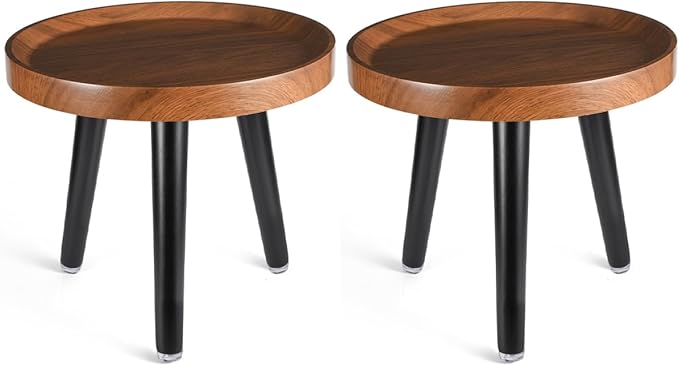 Indoor Plant Stand, Wood Mid Century Plant Table in Walnut Finish, Tall Plant by KGPLOME