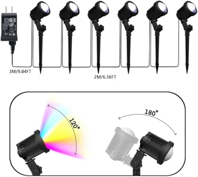 Smart Landscape Spotlights, Low Voltage IP67 Waterproof Outdoor Spot Lights - Image 6