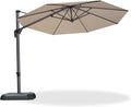 PURPLE LEAF 10 Feet Patio Umbrella Outdoor Cantilever Round Umbrella Aluminum by PURPLELEAF