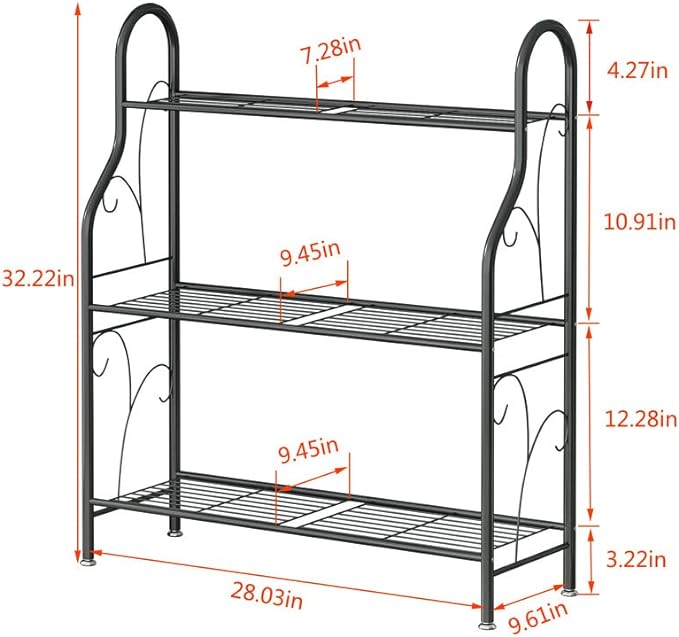 SORCEDAS Plant Stand Indoor Outdoor Plant Shelf 3 Tier Metal Corner Flower - Image 5