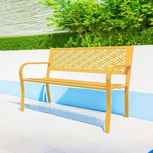 VINGLI 50" Outdoor Bench Metal - Image 2