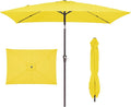 JEAREY 6.5x10 ft Rectangular Patio Umbrellas Outdoor Market Umbrella by JEAREYOutdoorsCollection
