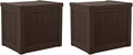 Suncast 17 x 22 Inch Resin 22-Gallon Patio Storage Deck Box, Java Brown by Suncast