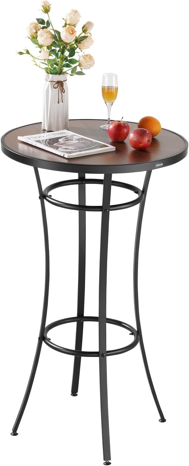 VEVOR Outdoor Round Bar Table, 23.7 in Counter Bar Height Bistro Table - Image 9
