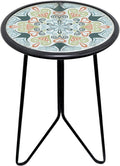 LIFFY Patio Side Table, Indoor Round Accent End Table by LiffyArt