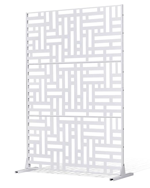 VEVOR Metal Privacy Screen, Freestanding Outdoor Divider by VEVOR