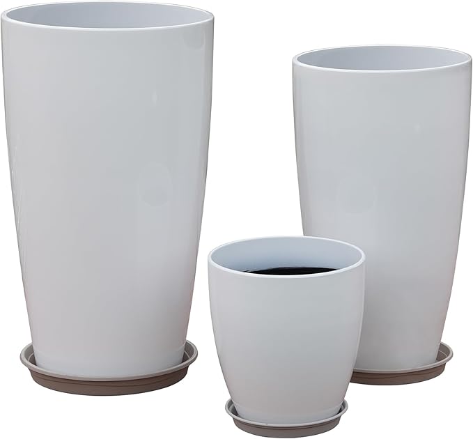 24, 11 Inch Large Plastic Planters by MinCHI257