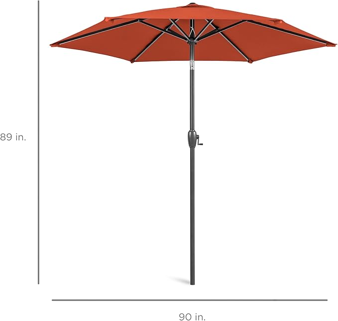 Best Choice Products 7.5ft Heavy-Duty Round Outdoor Market Table Patio Umbrella - Image 7